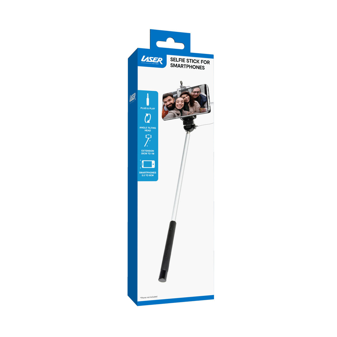 Laser Universal Selfie Pole with Control Cable included 3