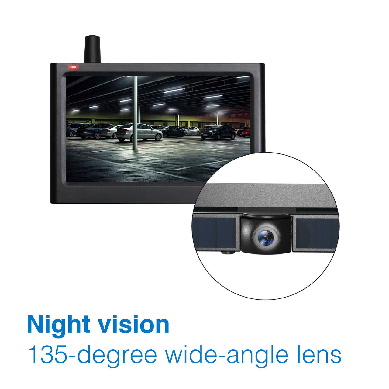 Laser 4.3" Wireless Solar Parking Camera with Monitor 4