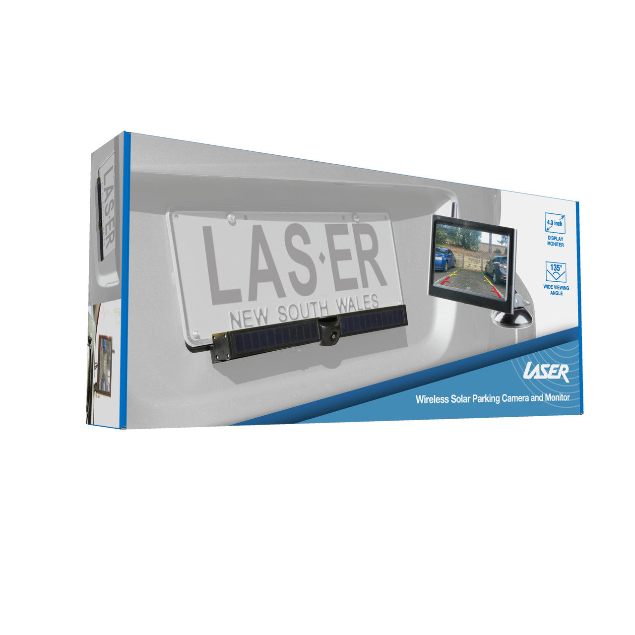 Laser 4.3" Wireless Solar Parking Camera with Monitor 9