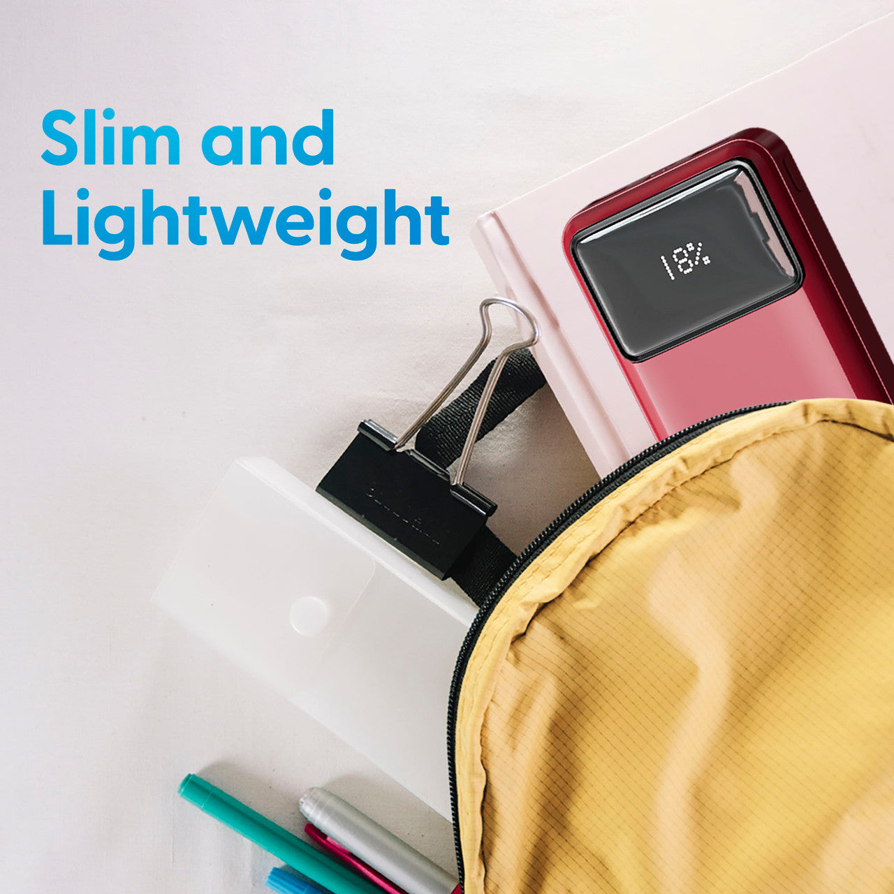 Laser 10000mAh Powerbank 18W PD with LED Indicator Red 3