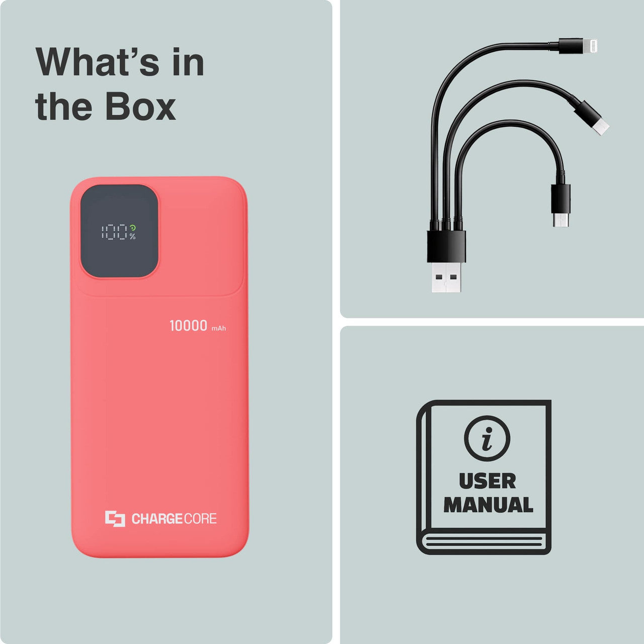 ChargeCore SafeCharge Max 10K - Sunset Coral 13