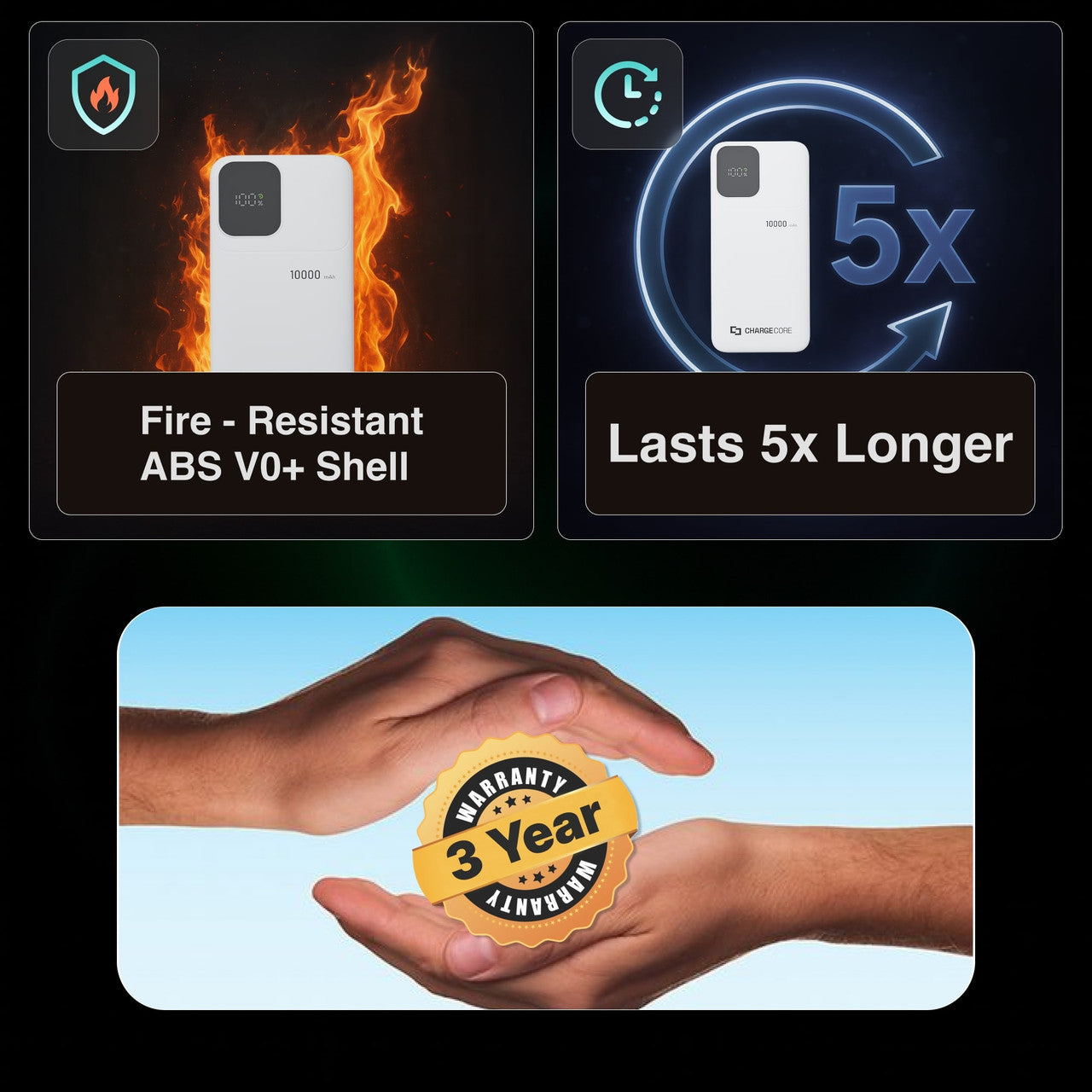 ChargeCore SafeCharge Max 10K - White 3