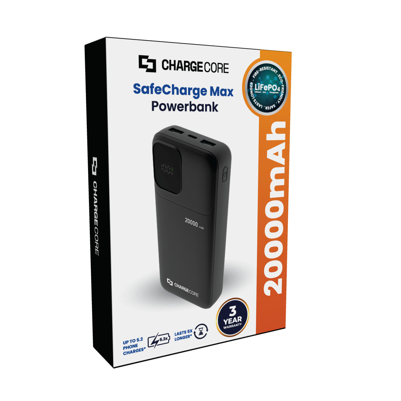 ChargeCore SafeCharge Max 20K - Black 6