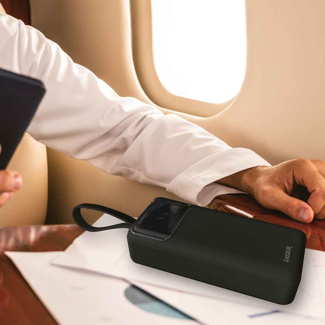 Laser 27000mAh Powerbank 18W PD Black 6
