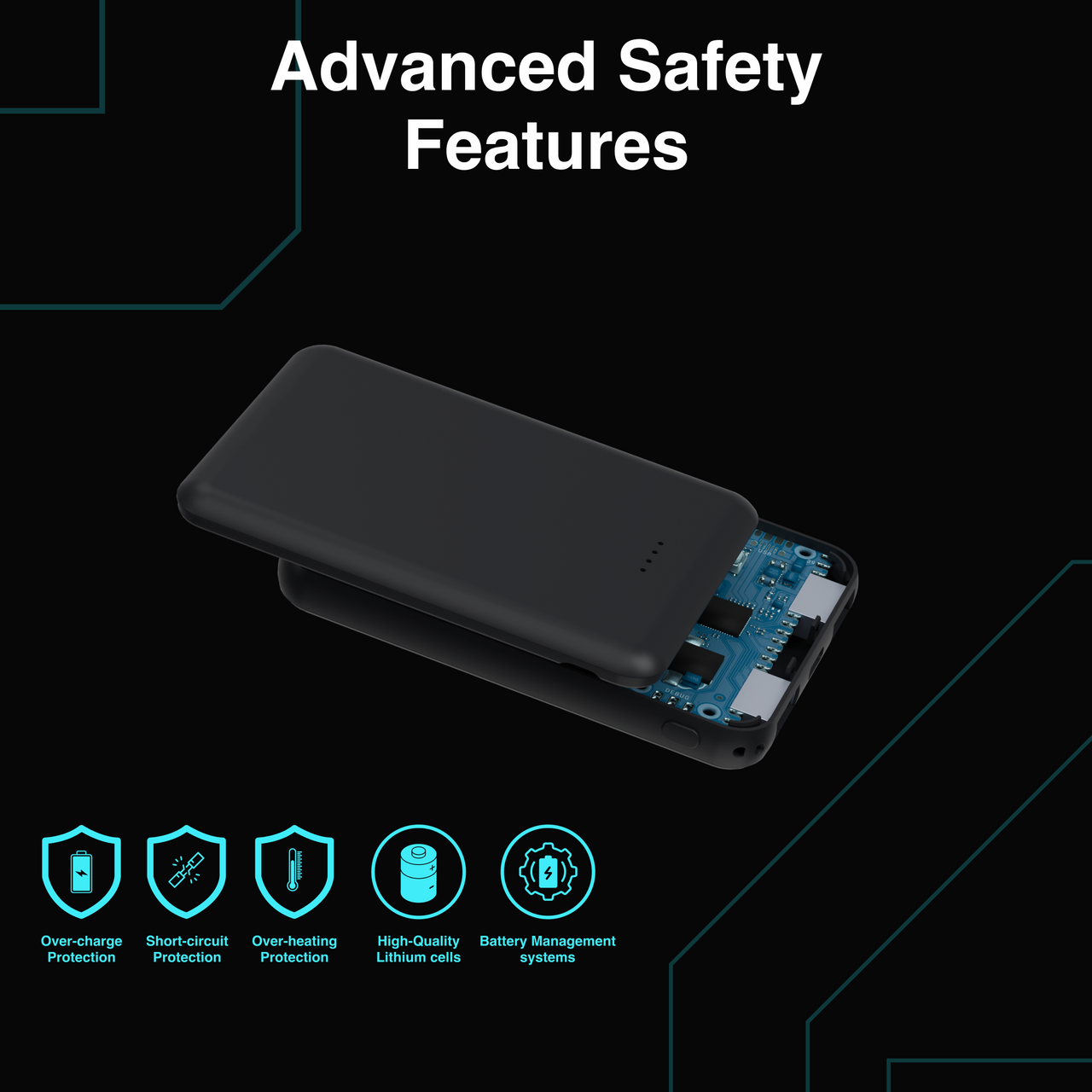 Laser 5000mAh Powerbank Charcoal 5
