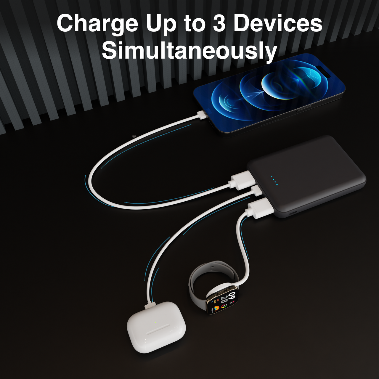 Laser 5000mAh Powerbank Charcoal 6