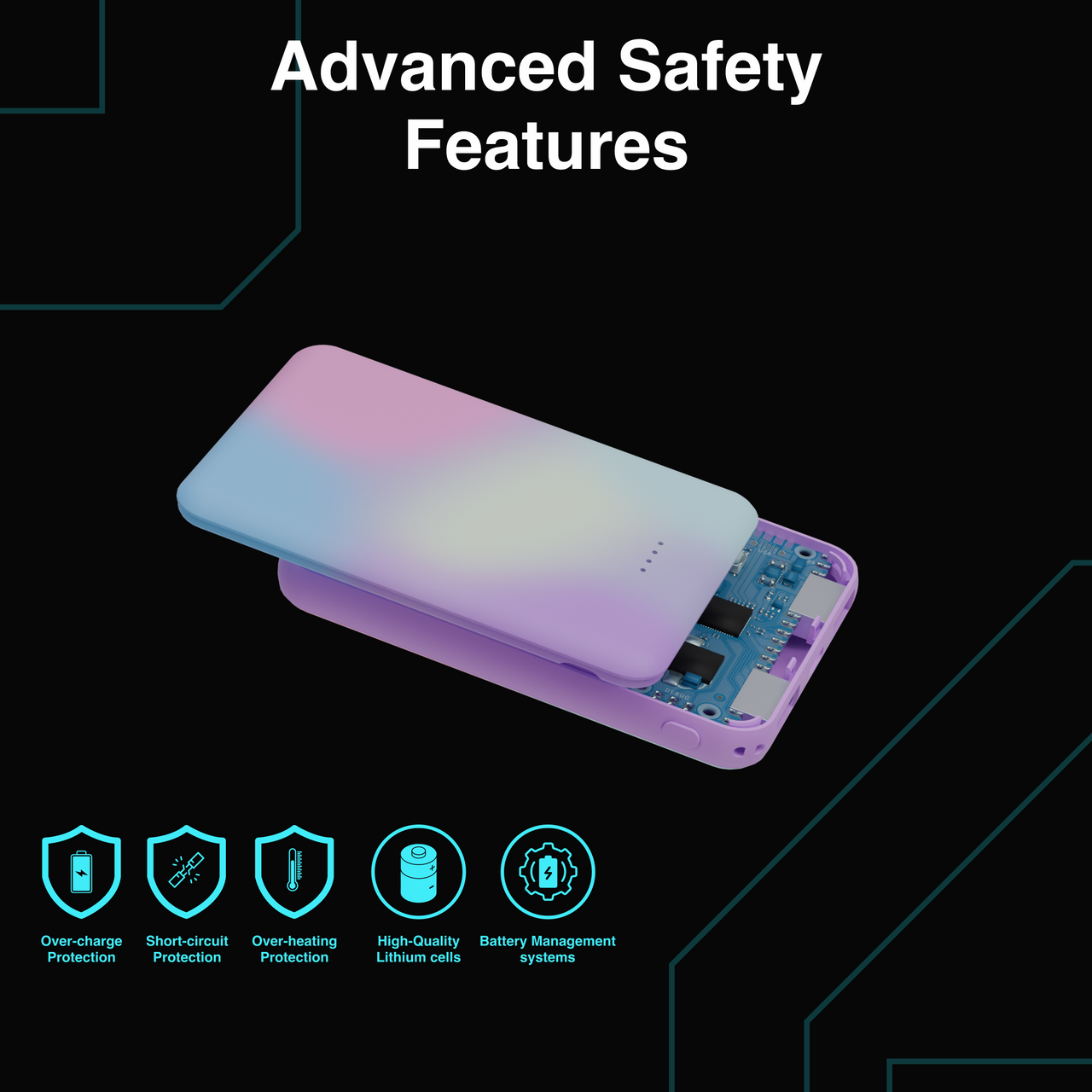 Laser 5000mAh Powerbank Rainbow 4