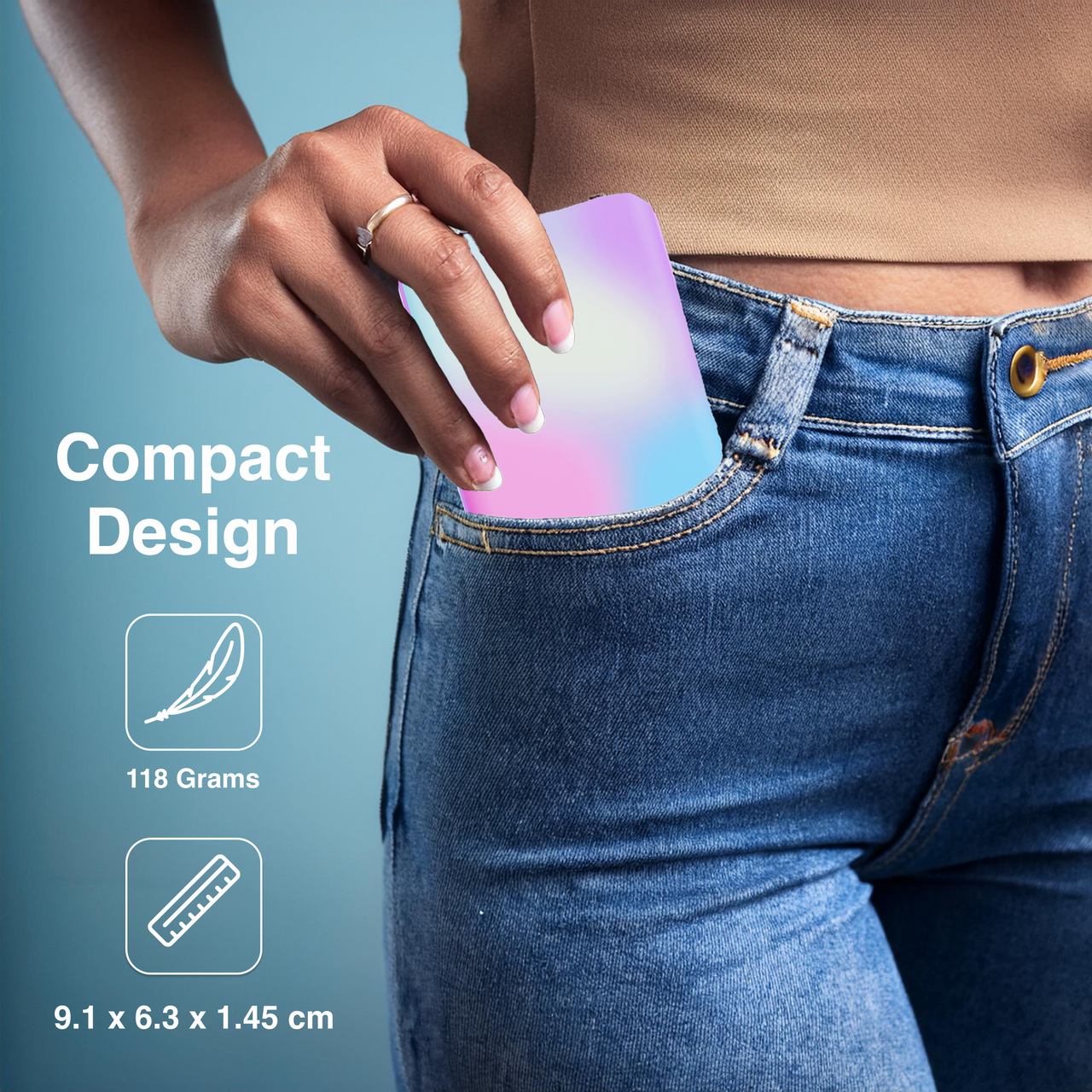 Laser 5000mAh Powerbank Rainbow 6