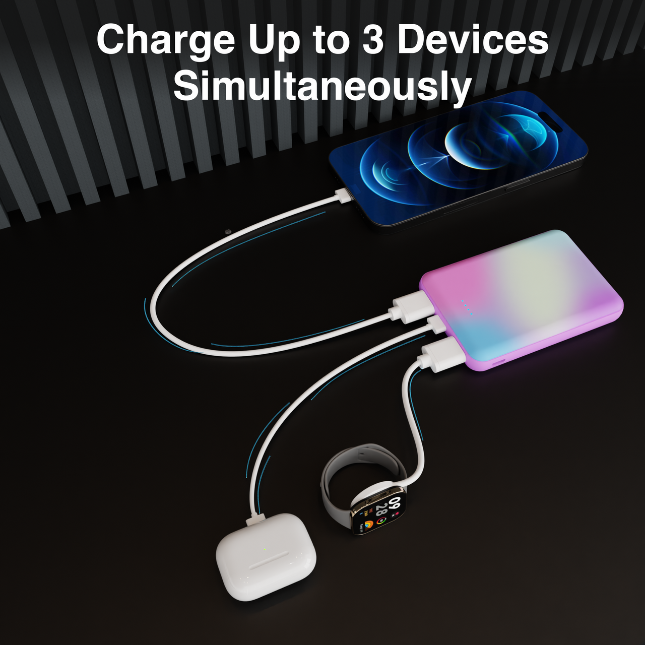 Laser 5000mAh Powerbank Rainbow 9