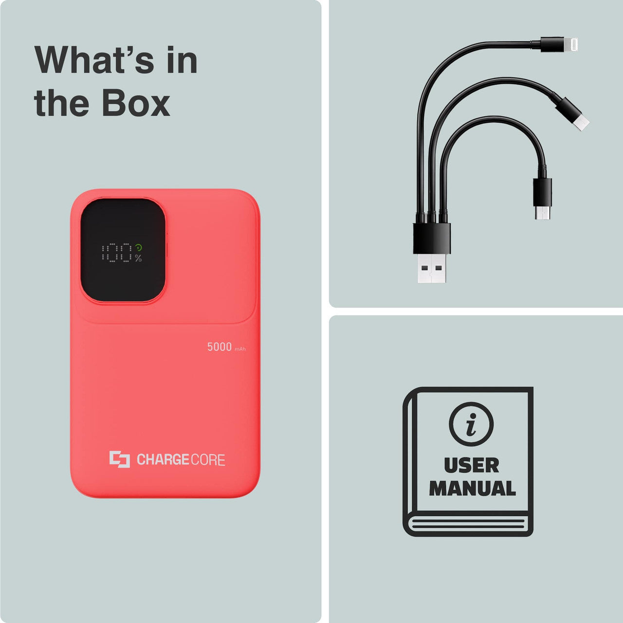 ChargeCore SafeCharge Max 5K - Sunset Coral 13