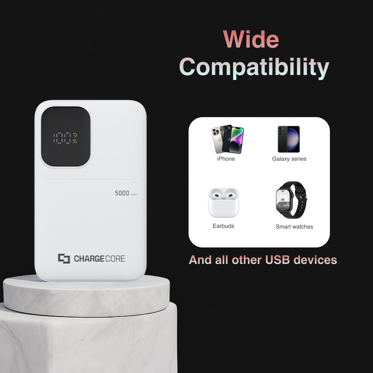 ChargeCore SafeCharge Max 5K - White 10