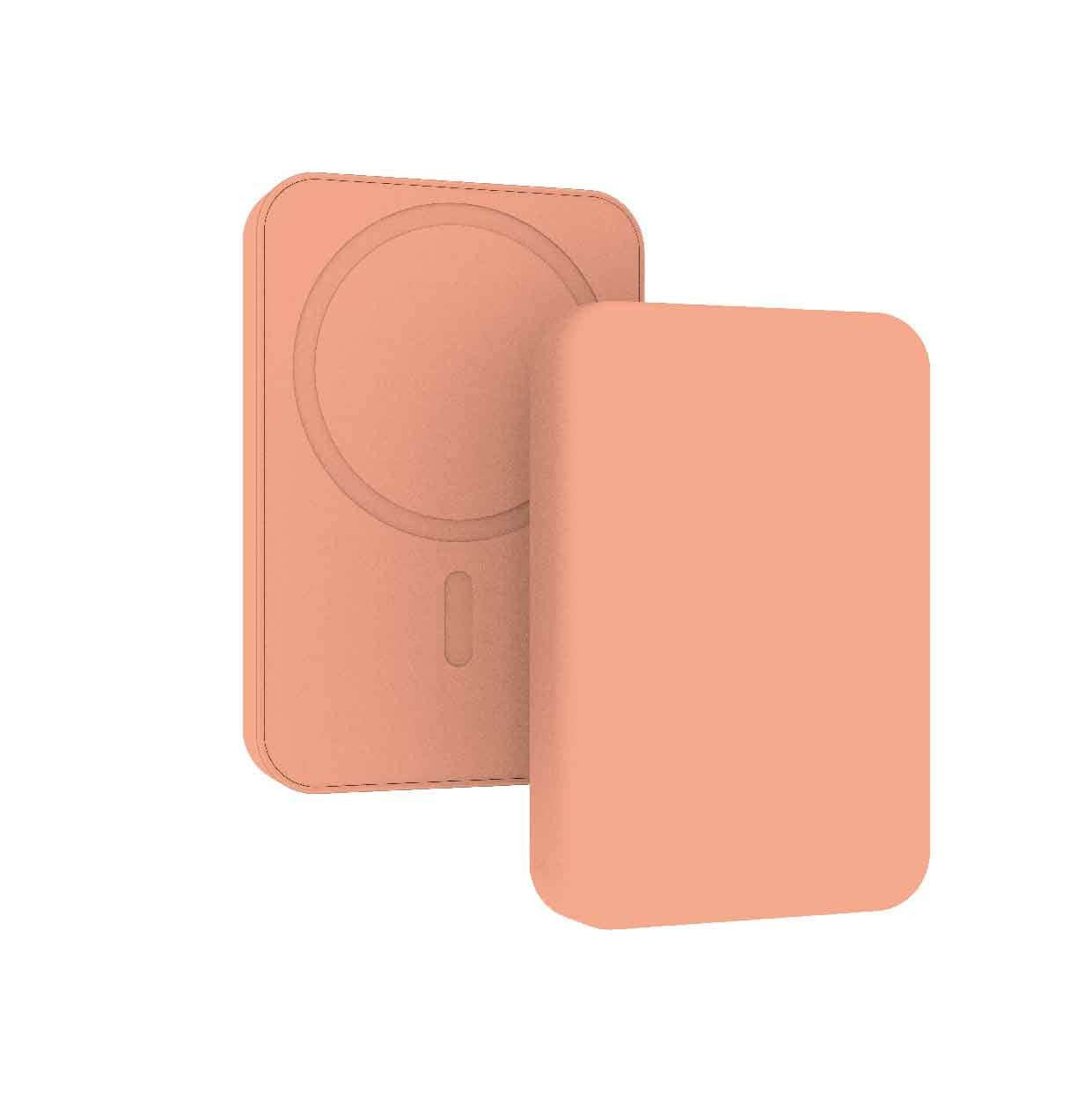 Laser 5000mAh Magnetic Wireless Power Bank Peach 4