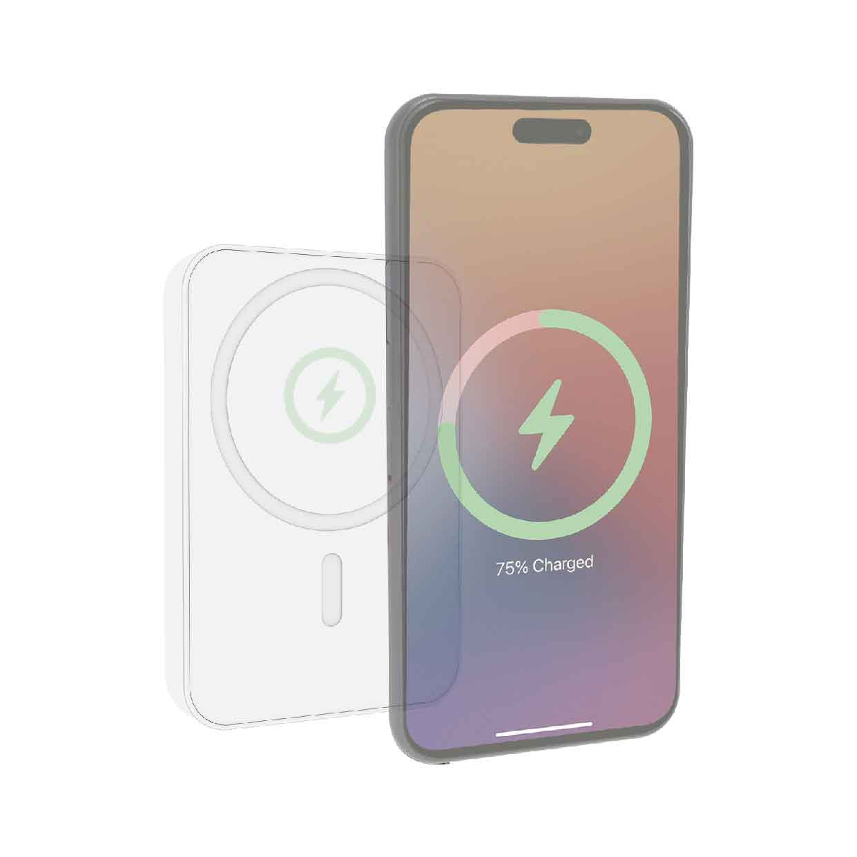 Laser 5000mAh Magnetic Wireless Power Bank White 3