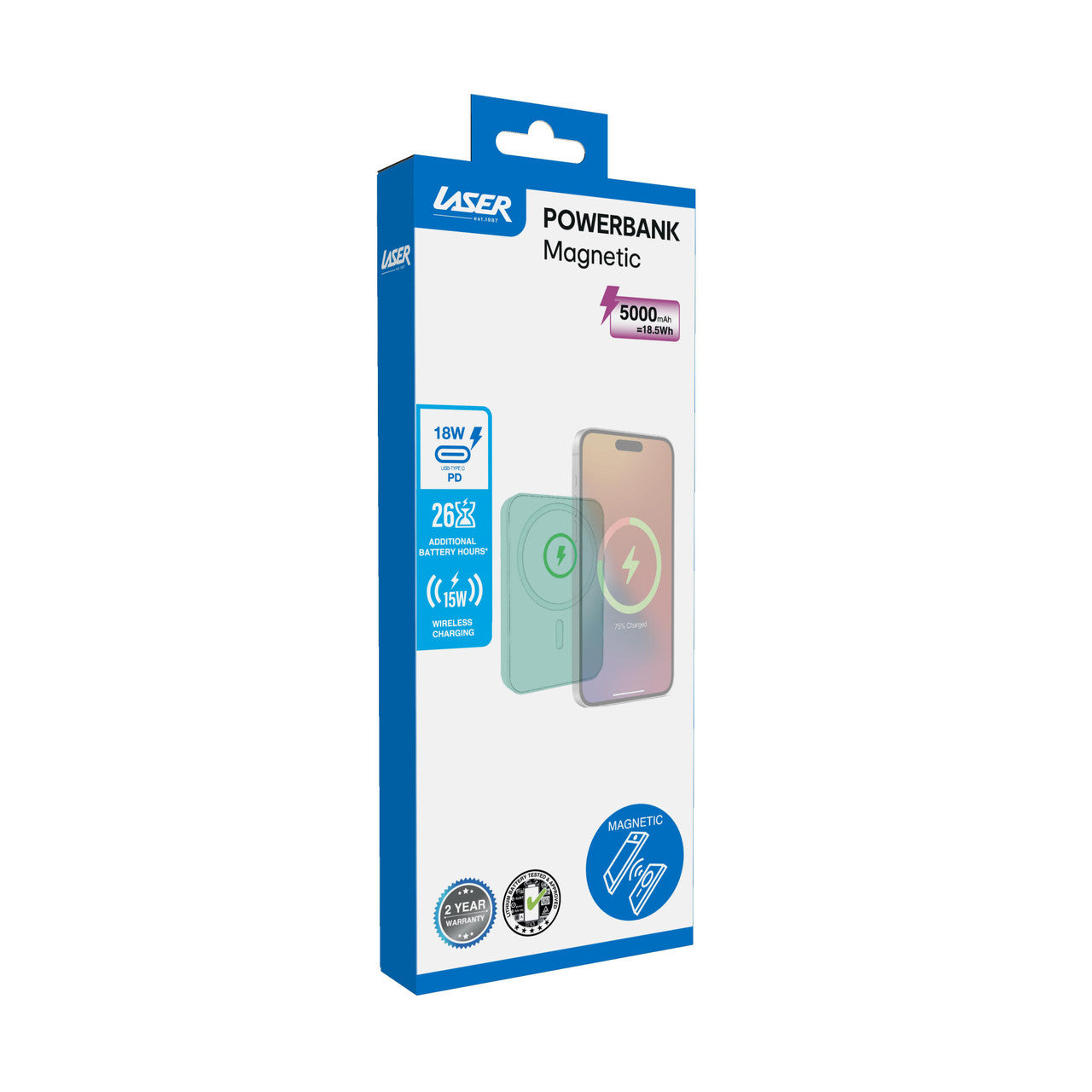 Laser Slim Magnetic 5K Power Bank Aquatic Awe 5