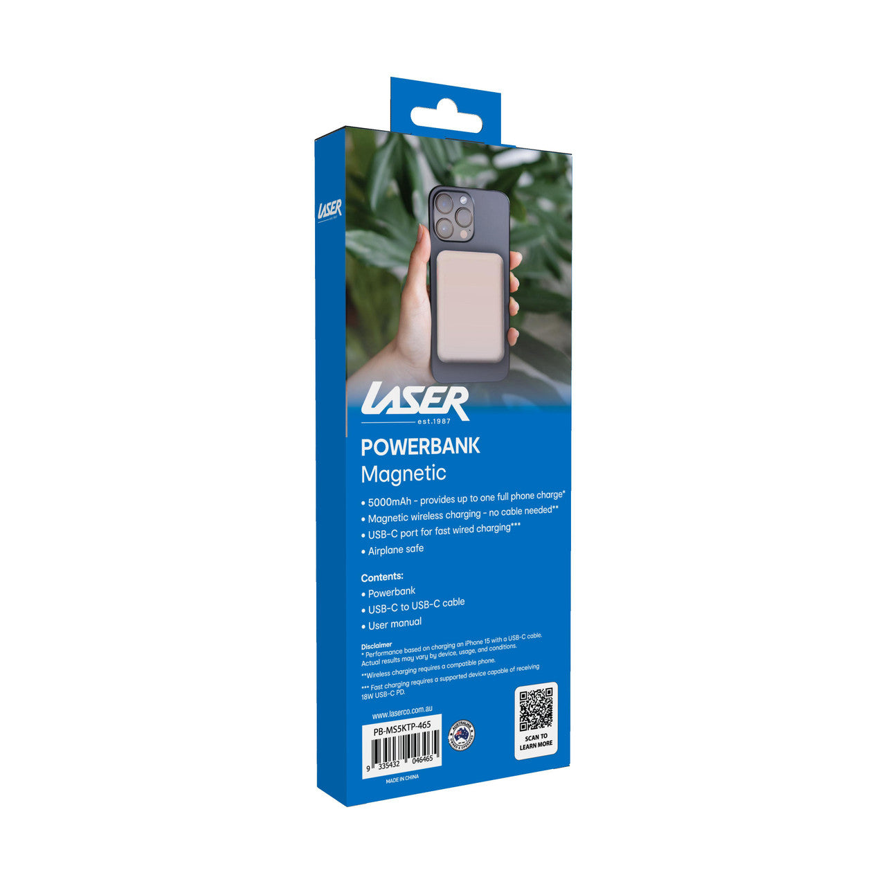 Laser Slim Magnetic 5K Power Bank Transcendent Pink 6