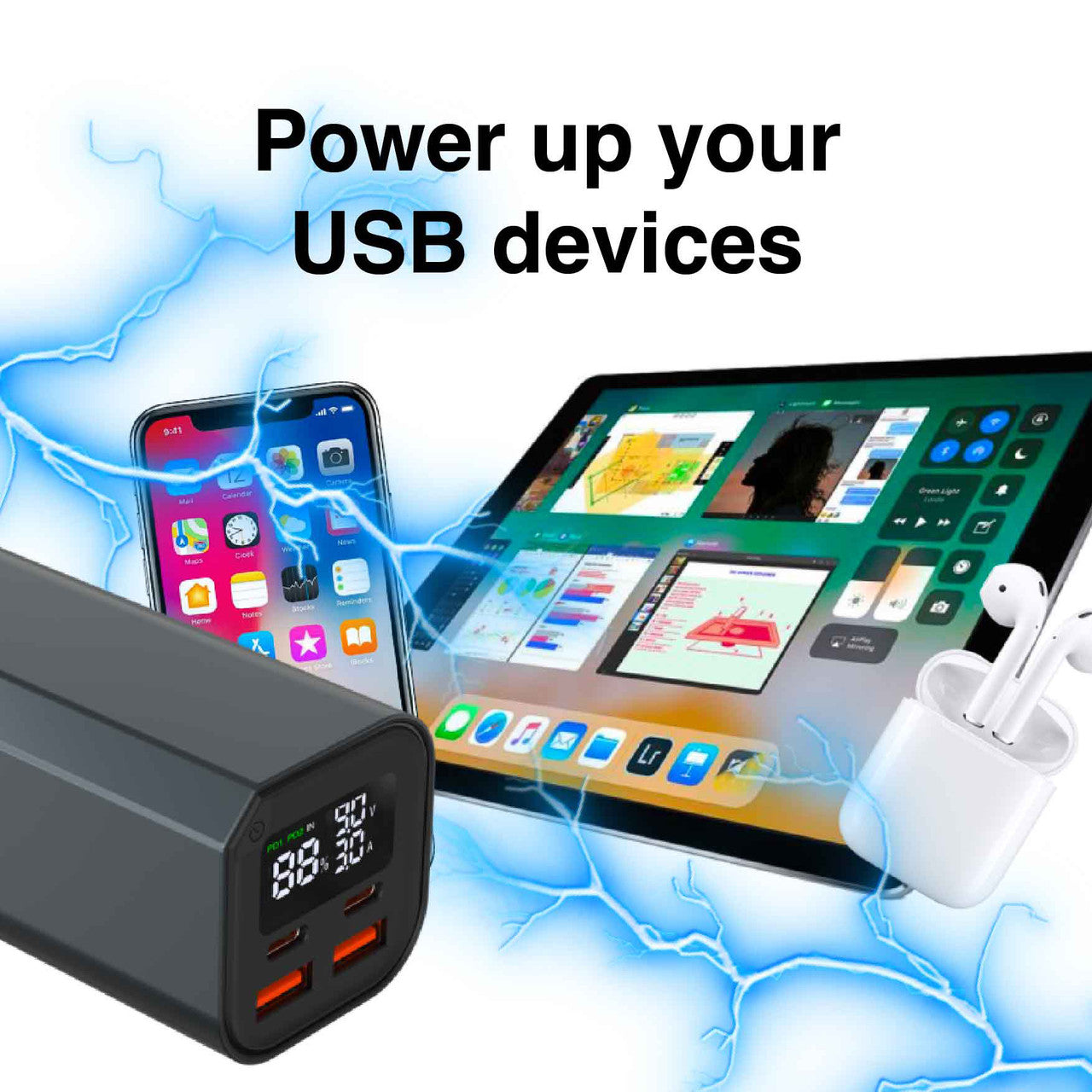 Laser 100W PD 20000mAh Laptop Power Bank Black 3