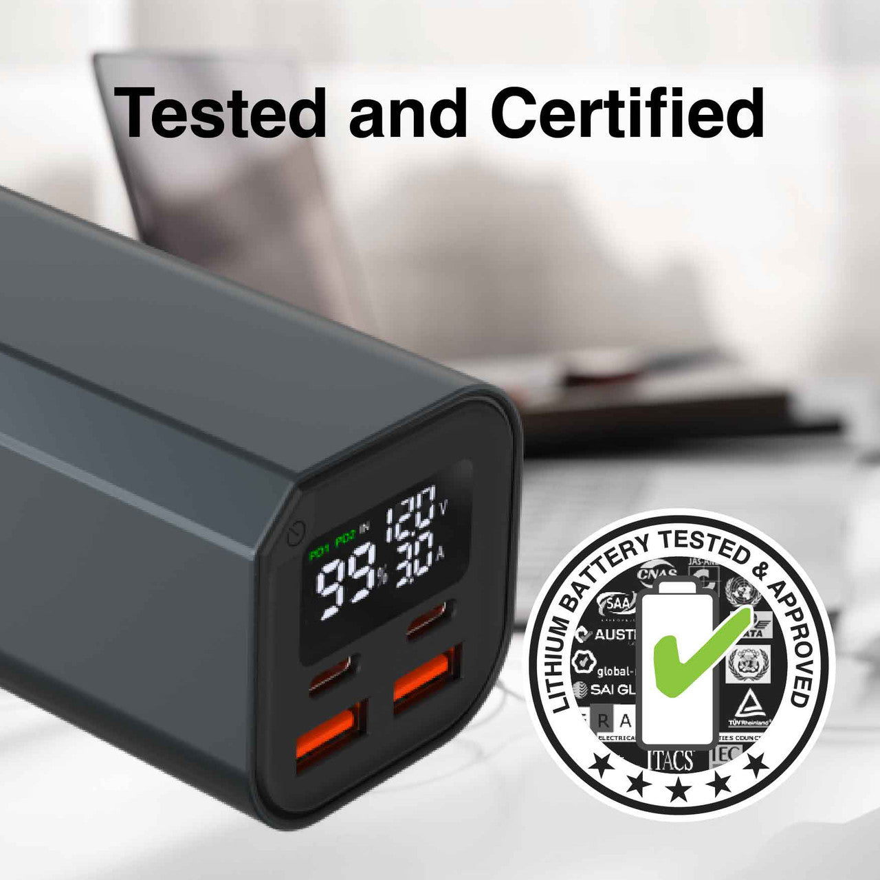 Laser 100W PD 20000mAh Laptop Power Bank Black 4