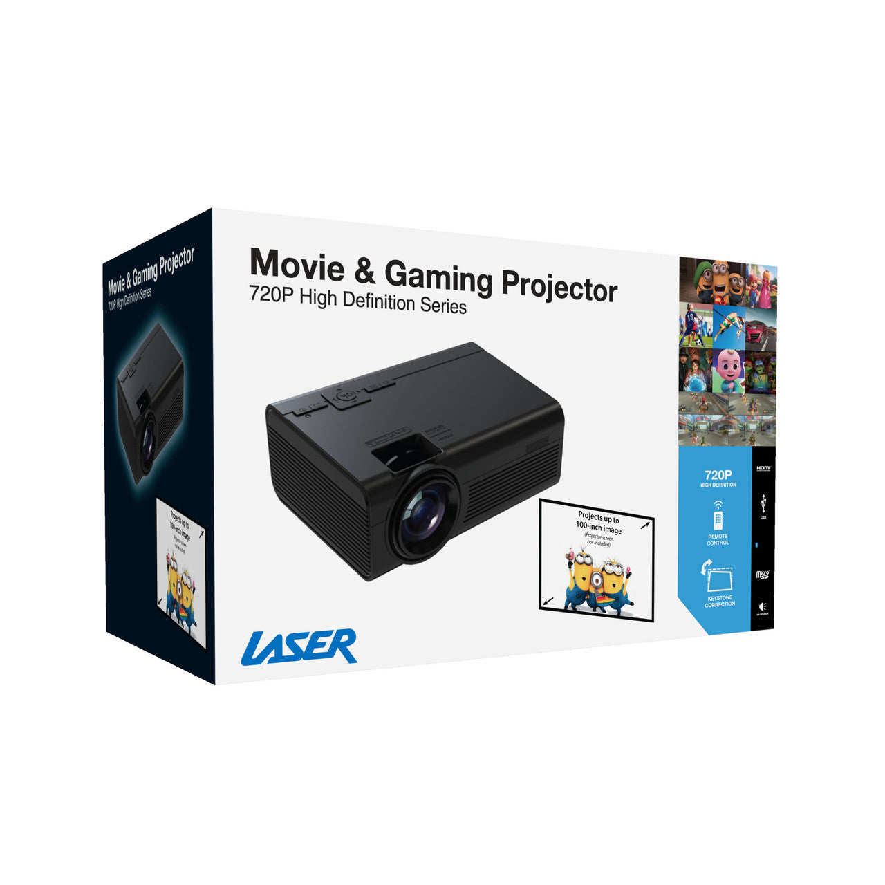 Laser HD Projector with Bluetooth & HDMI 7
