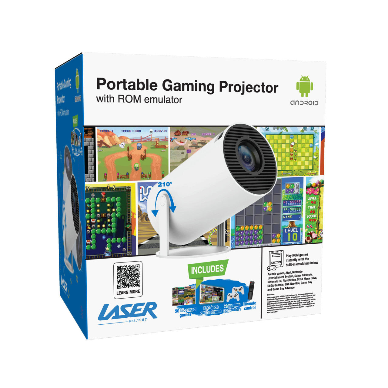 Laser Smart Projector 50 Games Two Controllers 6
