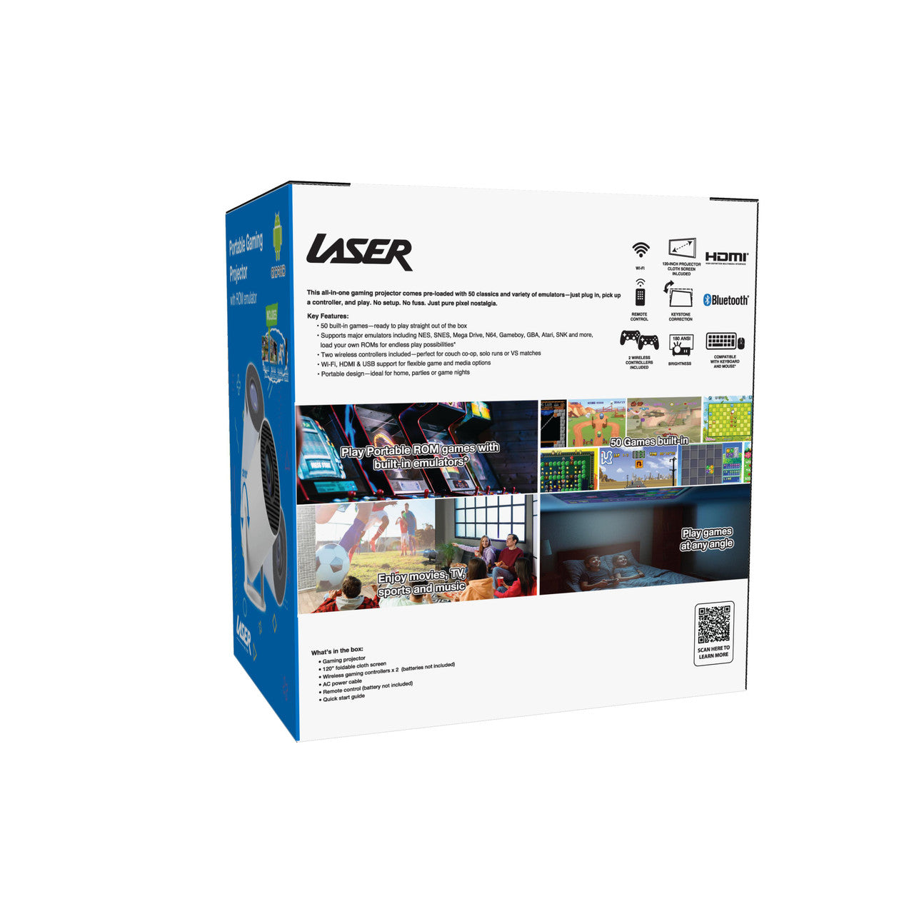 Laser Smart Projector 50 Games Two Controllers 8