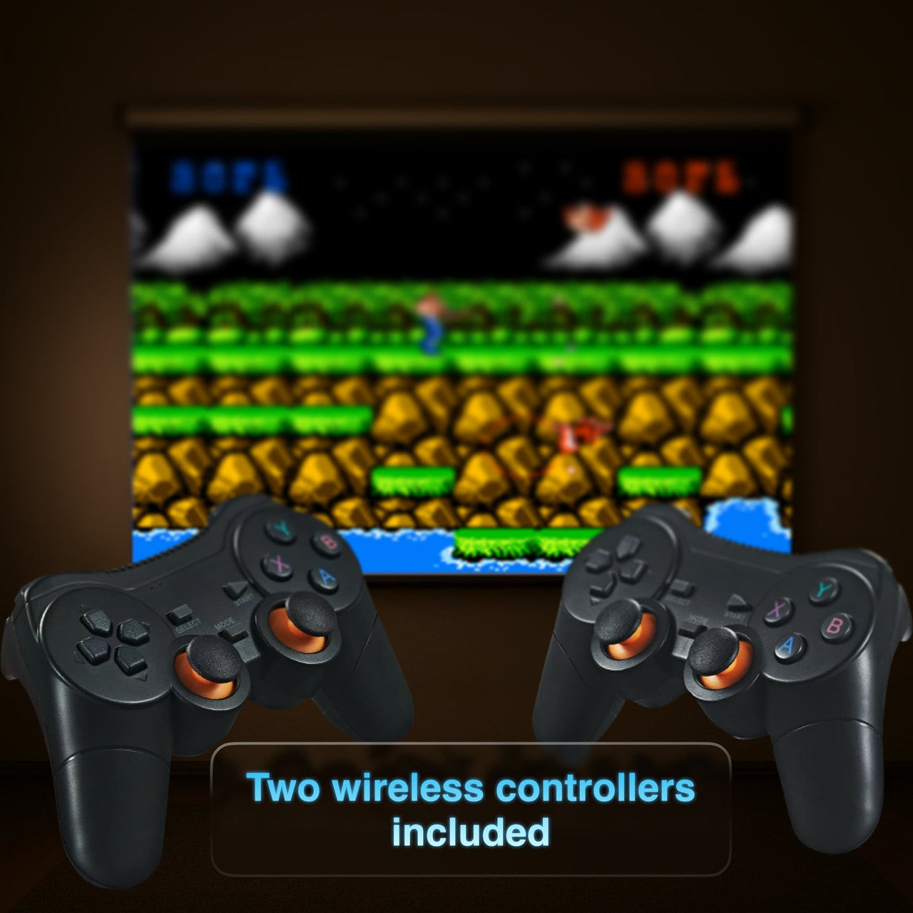 Smart Gaming Projector with 80 Games Dual Controllers 9