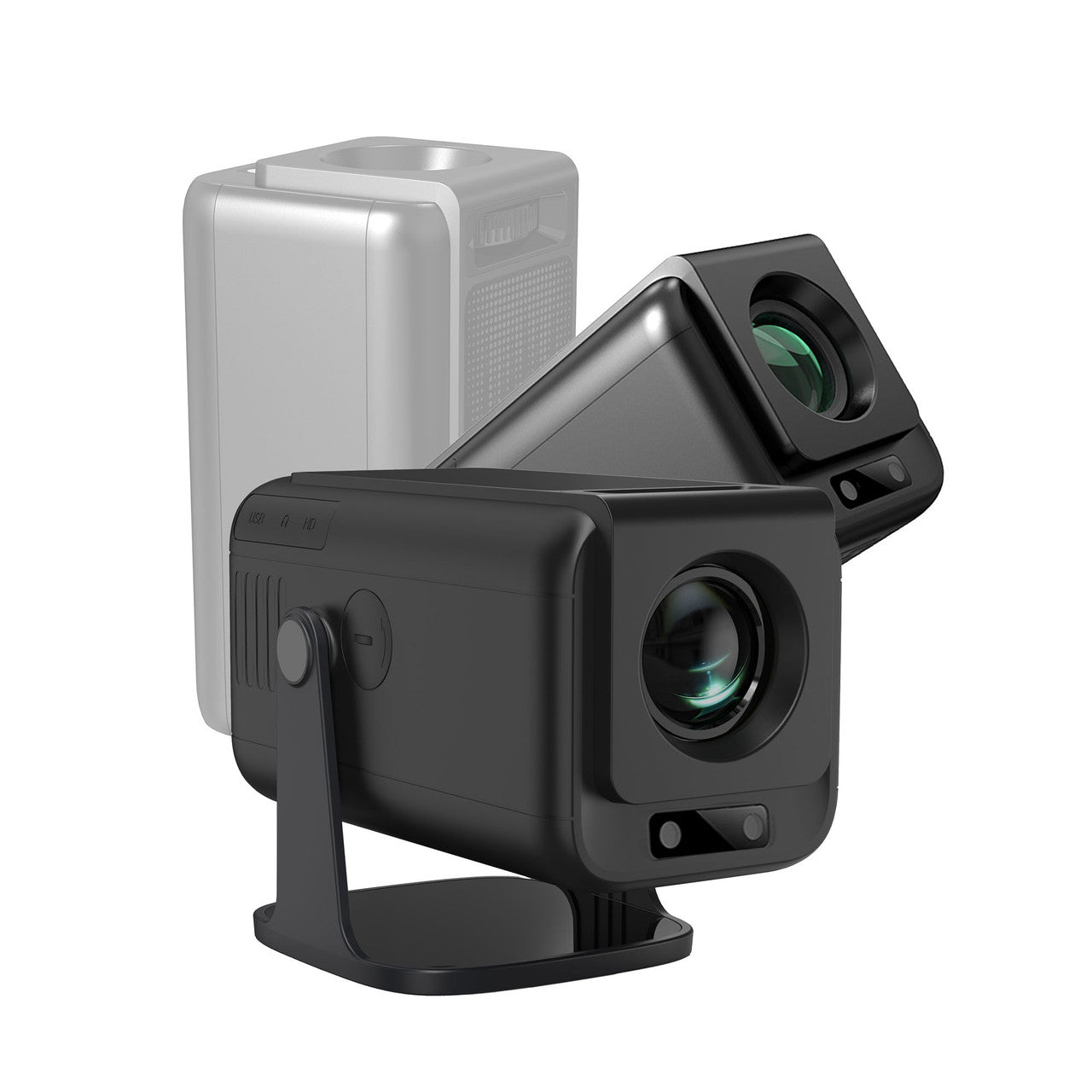 Laser 1080p Android Multi-Angle LED Projector Black 5