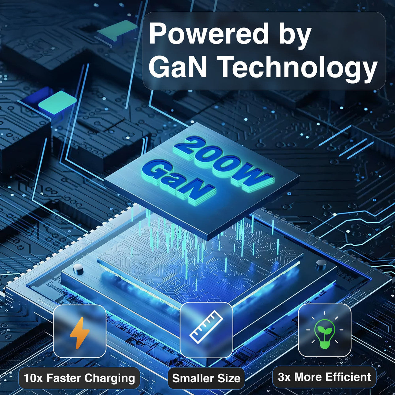Laser PD3.0 200W GaN Wall Charger Black 3