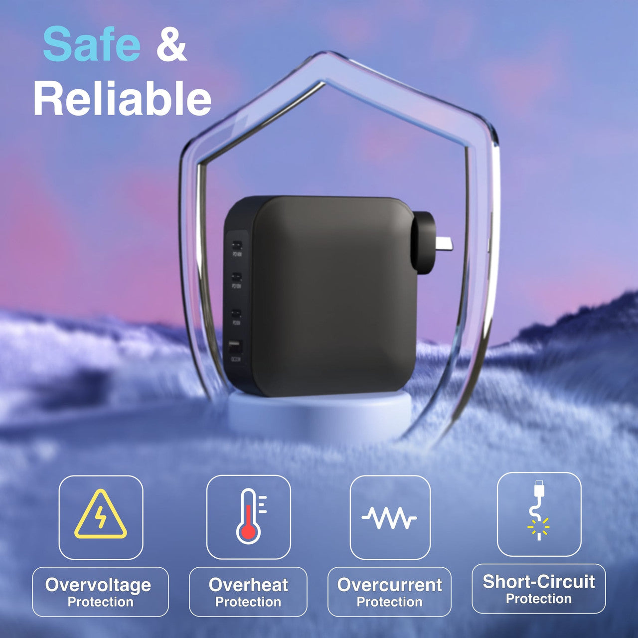 Laser PD3.0 200W GaN Wall Charger Black 4