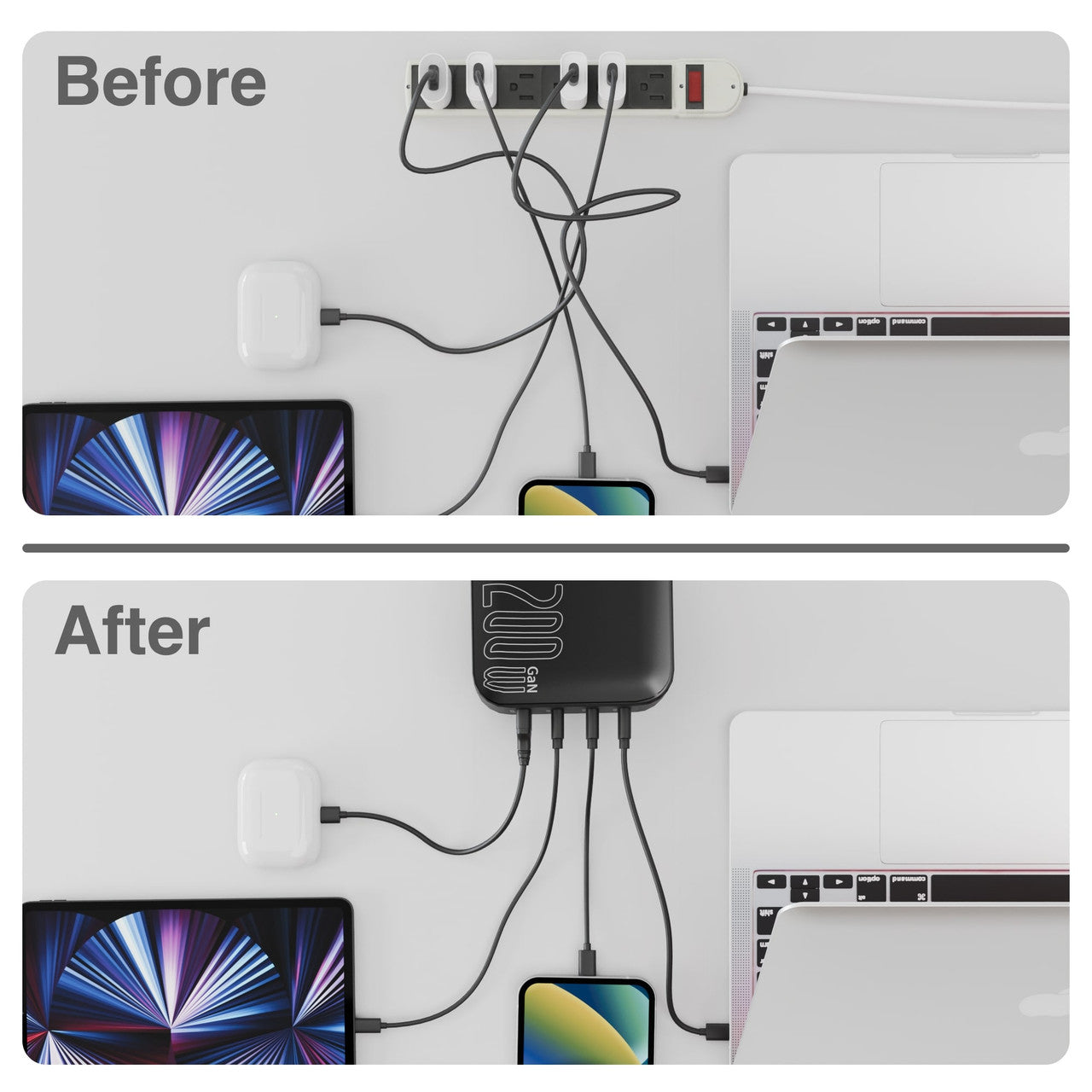Laser PD3.0 200W GaN Wall Charger Black 6
