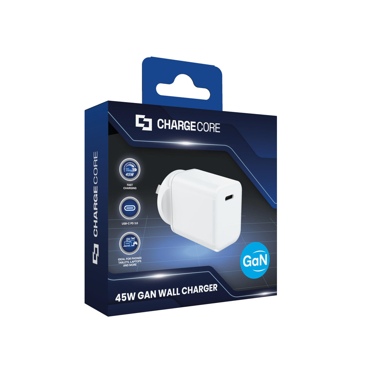 Laser ChargeCore 45W PD GaN USB-C Wall Charger 8