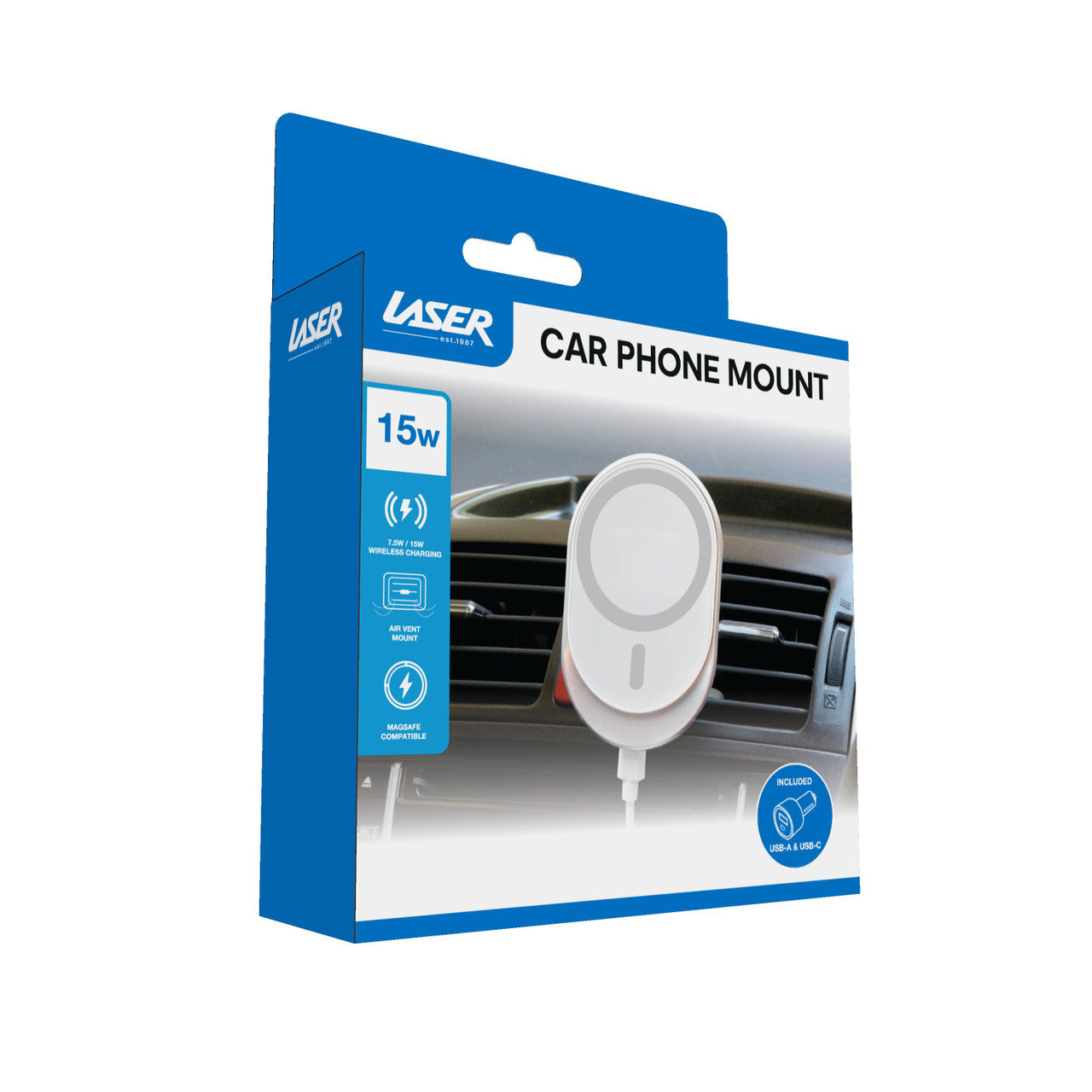Laser MagSafe Car Vent Mount with 15W Wireless Charging 5