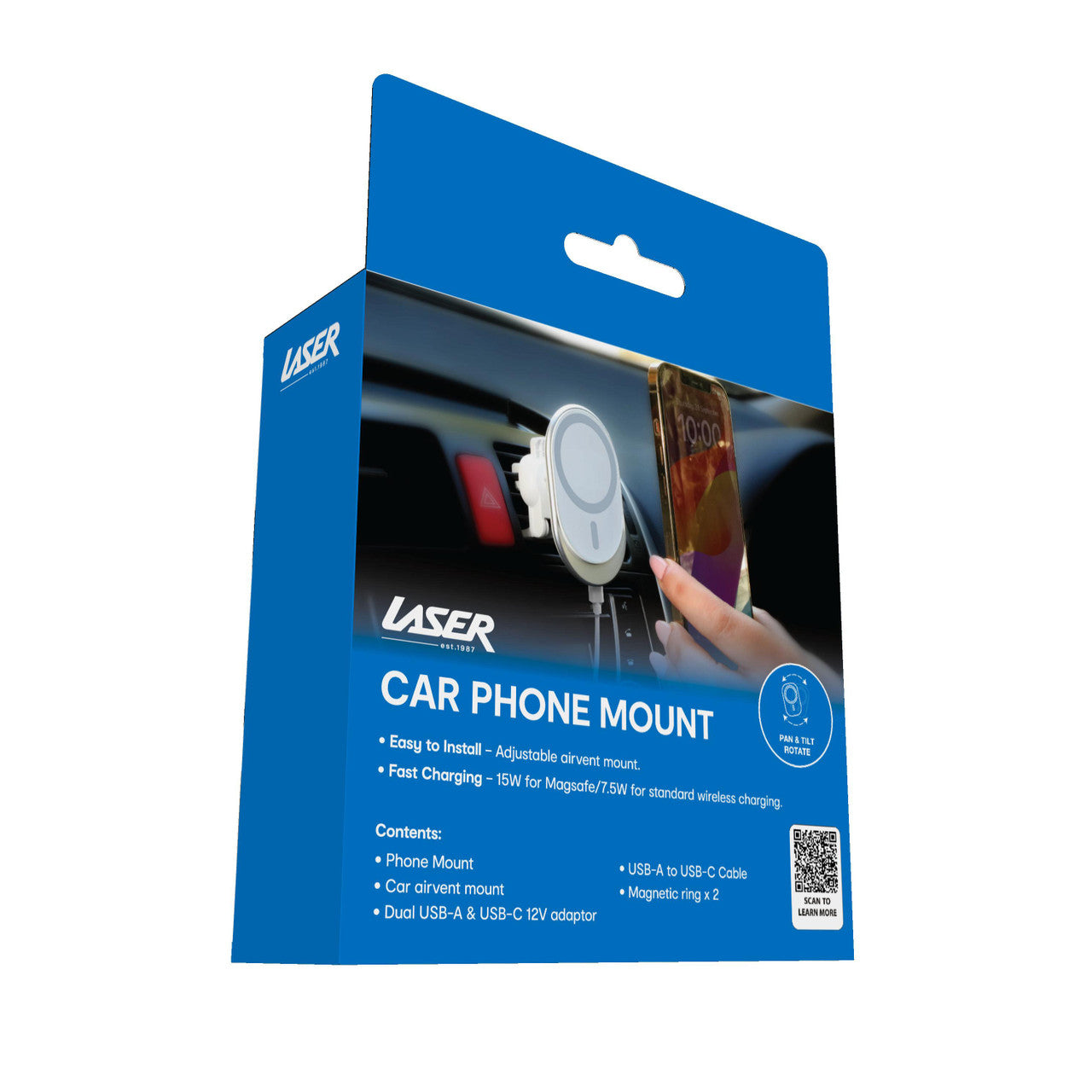 Laser MagSafe Car Vent Mount with 15W Wireless Charging 6