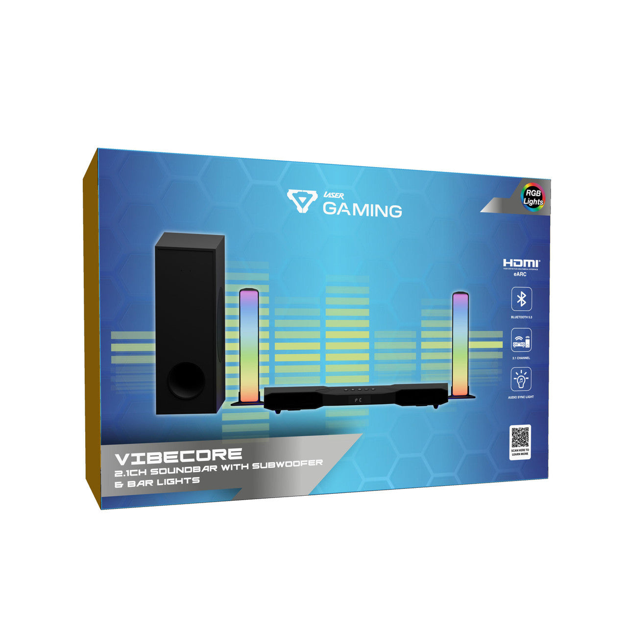 Laser RGB Gaming Soundbar with Subwoofer 7