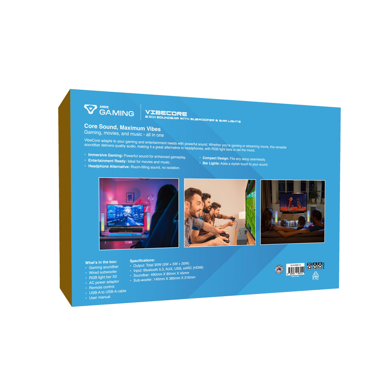 Laser RGB Gaming Soundbar with Subwoofer 8