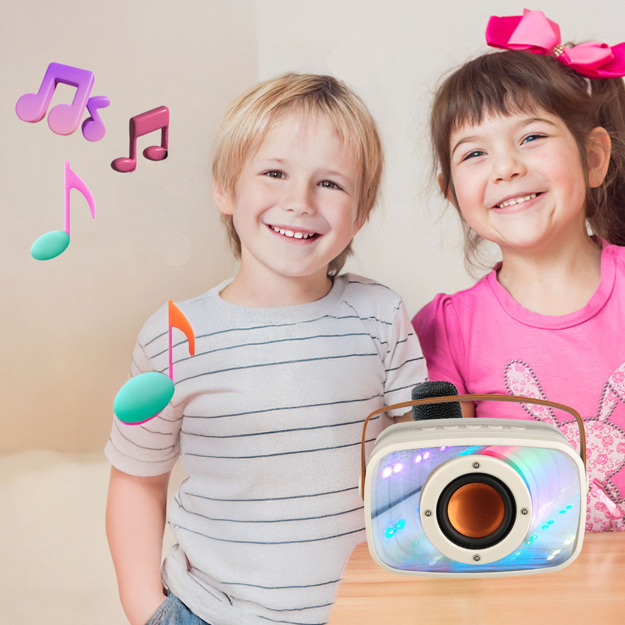 Laser Infinity Karaoke Speaker with Wireless Mic 4