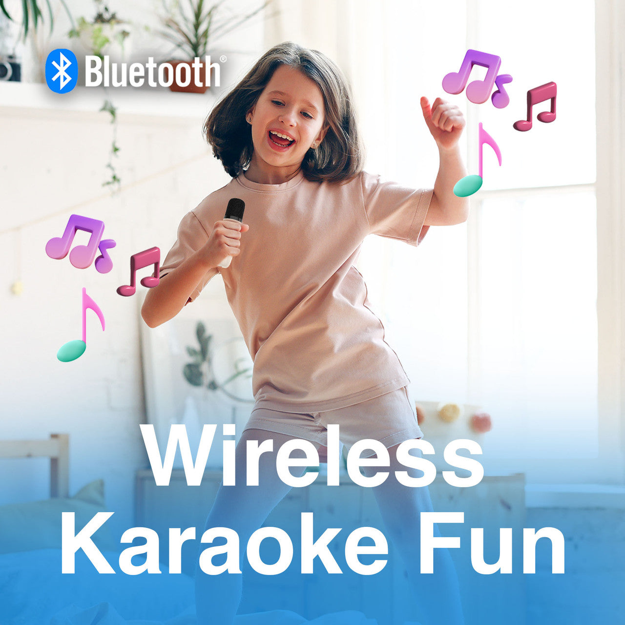 Laser Infinity Karaoke Speaker with Wireless Mic 5
