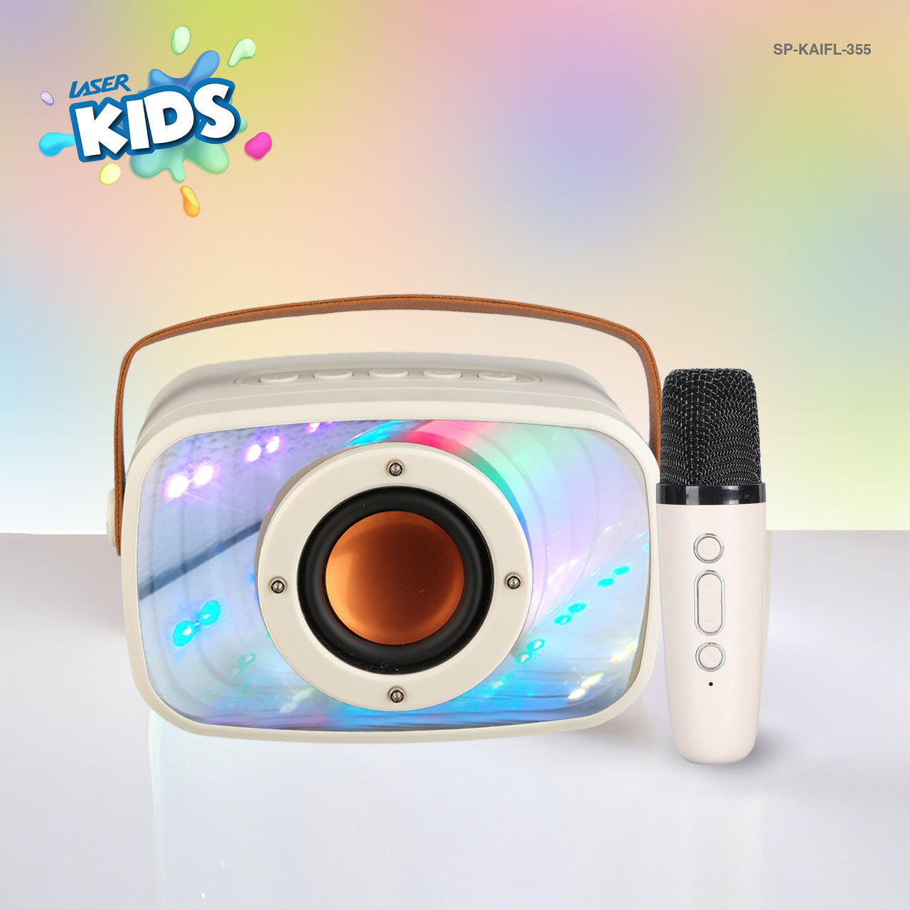 Laser Infinity Karaoke Speaker with Wireless Mic 8