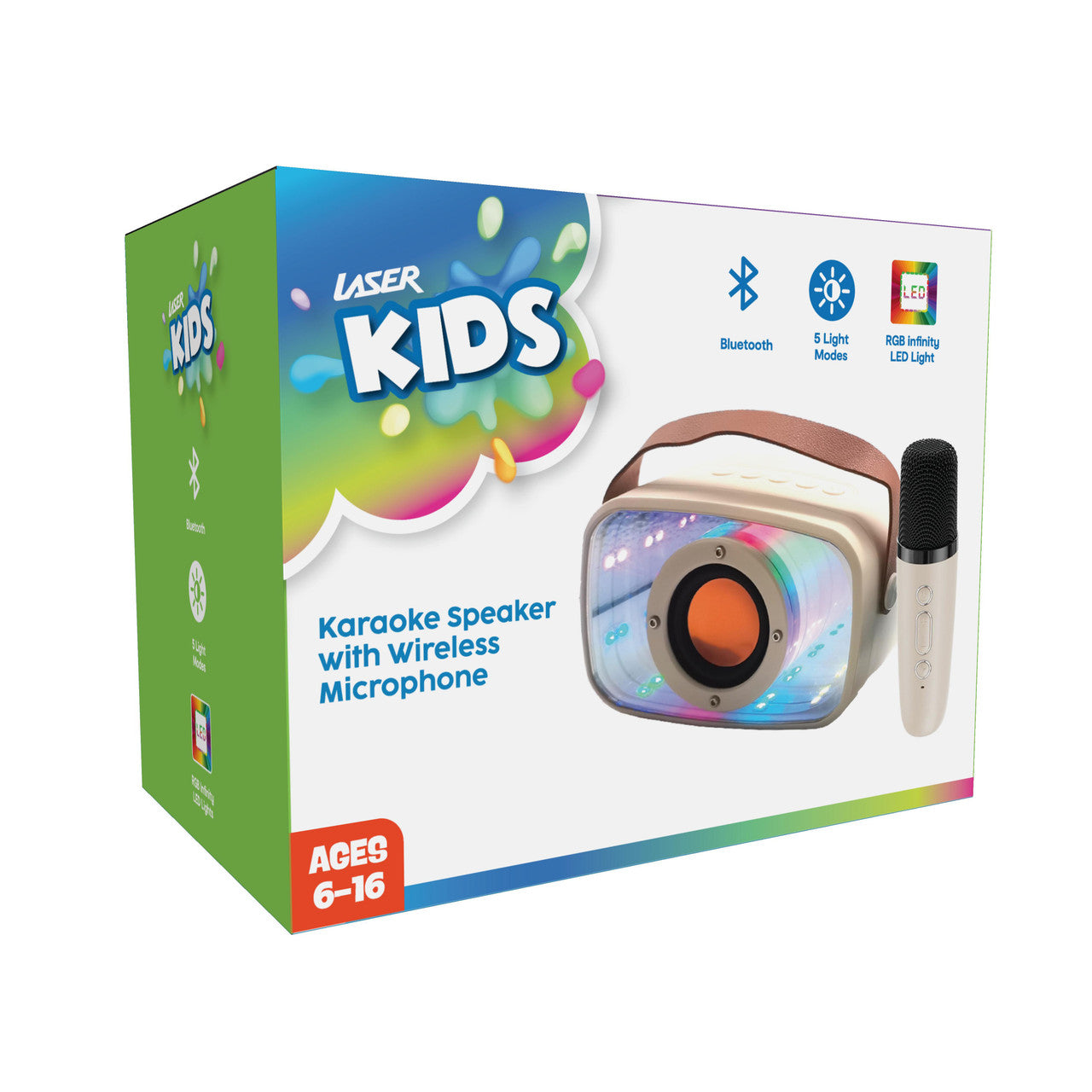 Laser Infinity Karaoke Speaker with Wireless Mic 9