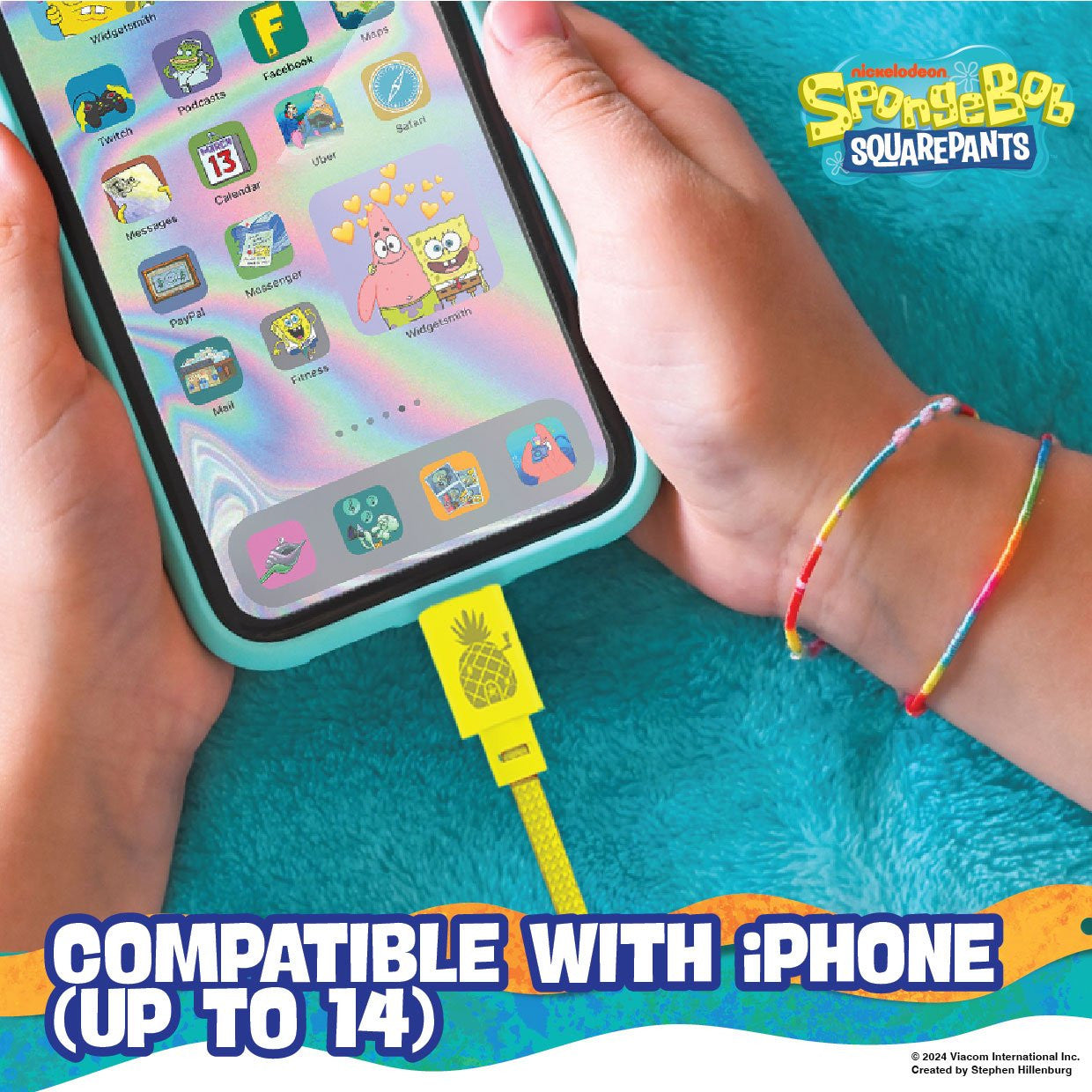 Sponge Bob SquarePants Lightning Cable 1M 3