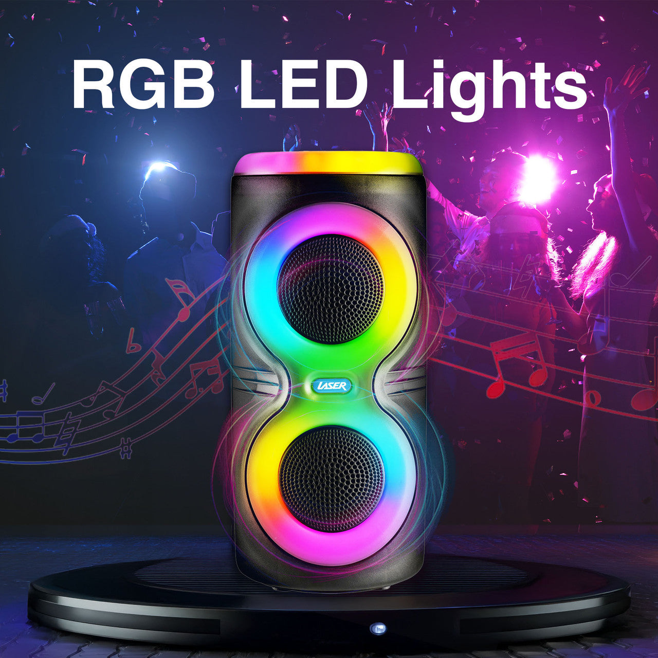 Laser RGB Party Speaker with Microphone Jack 5