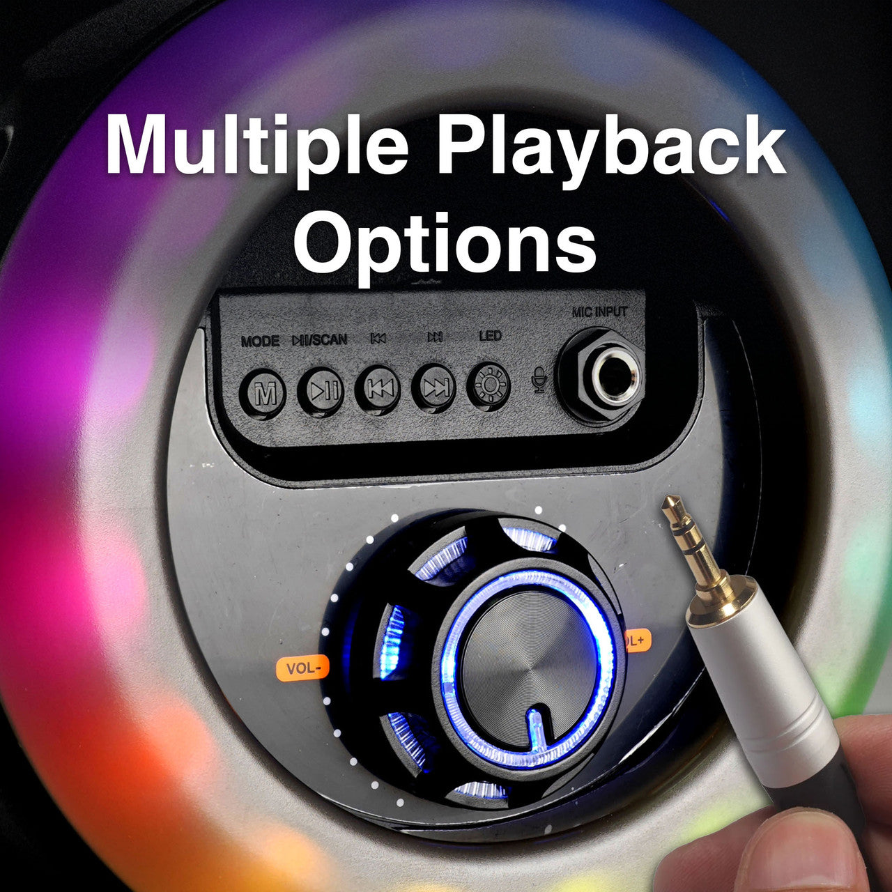 Laser RGB Party Speaker with Microphone Jack 8