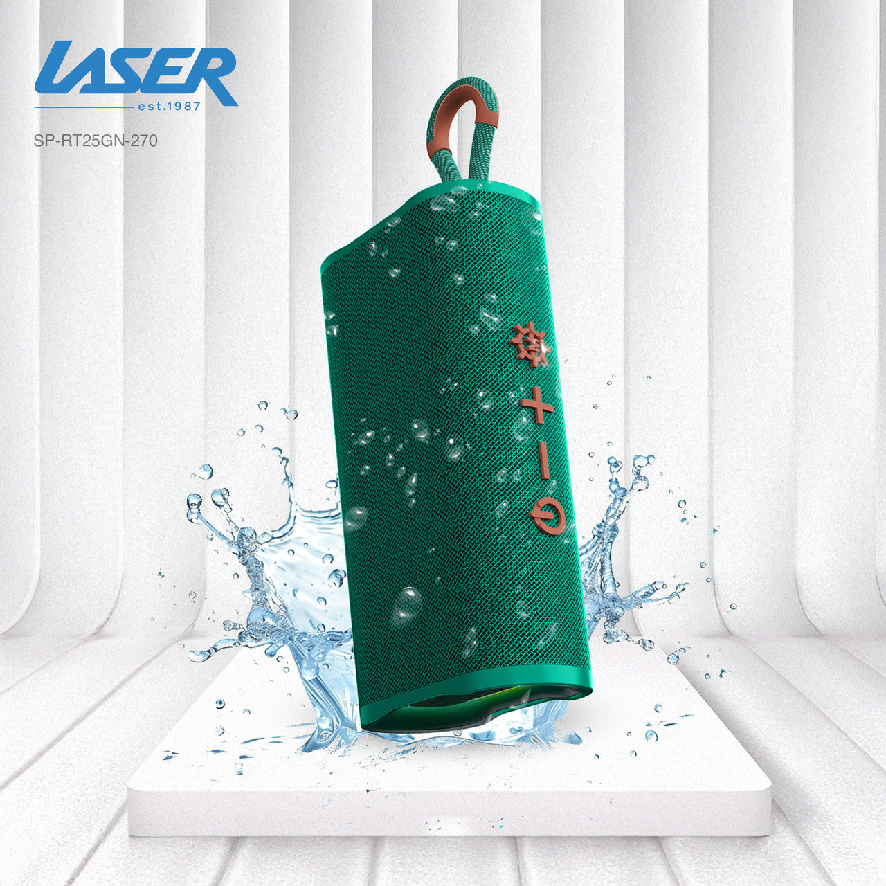Laser Splash Proof Bluetooth Speaker Green 7