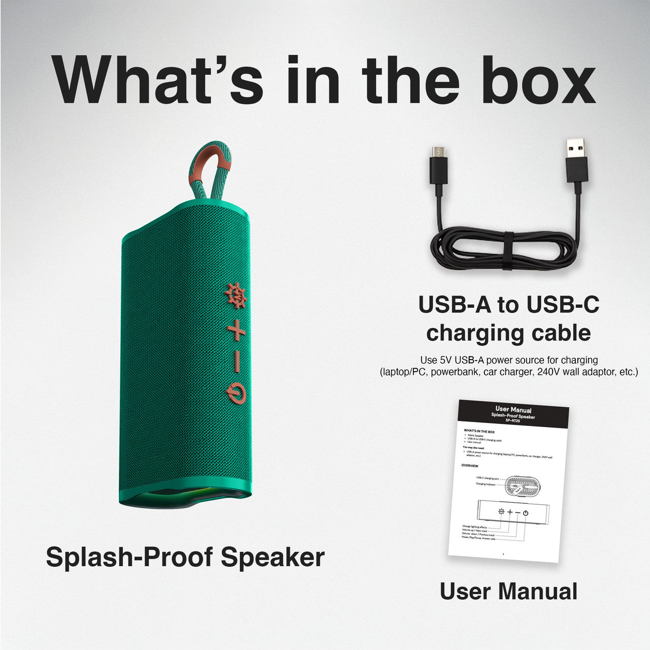 Laser Splash Proof Bluetooth Speaker Green 8