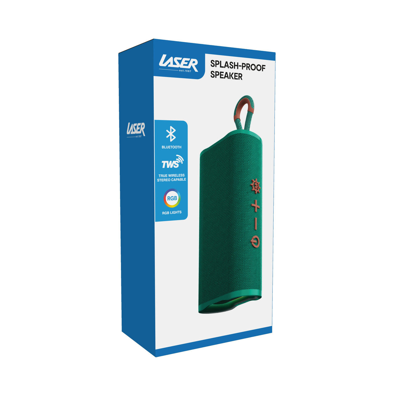 Laser Splash Proof Bluetooth Speaker Green 9