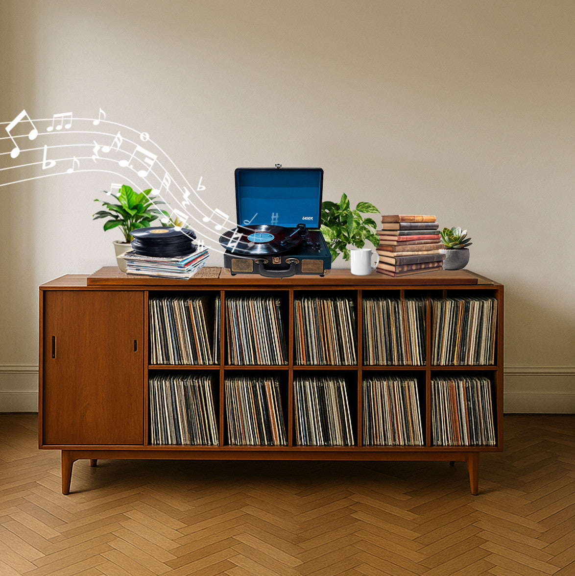 Bluetooth Suitcase Turntable with Speaker 5