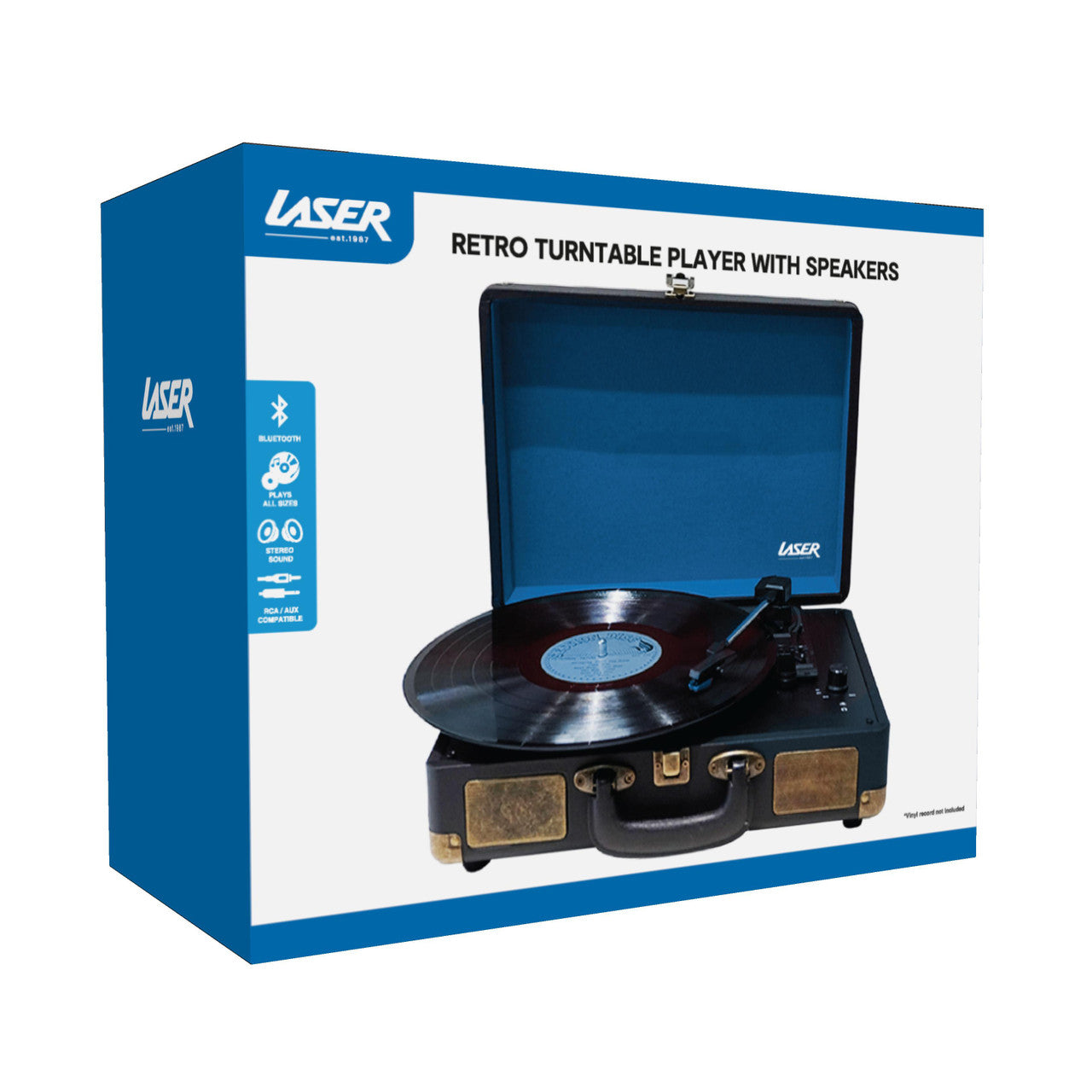 Bluetooth Suitcase Turntable with Speaker 11