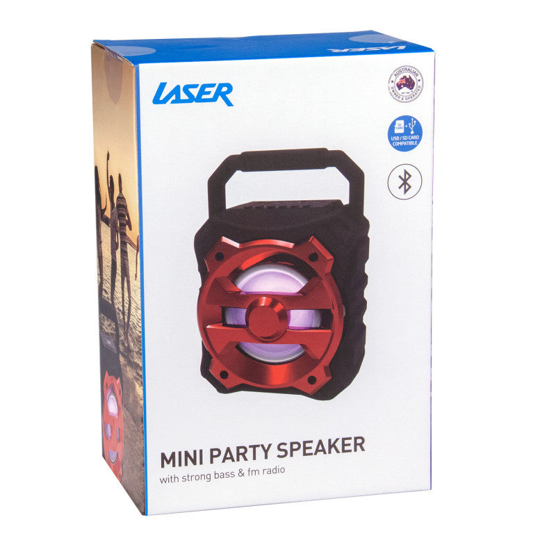 Laser Portable Bluetooth Speaker Red 4
