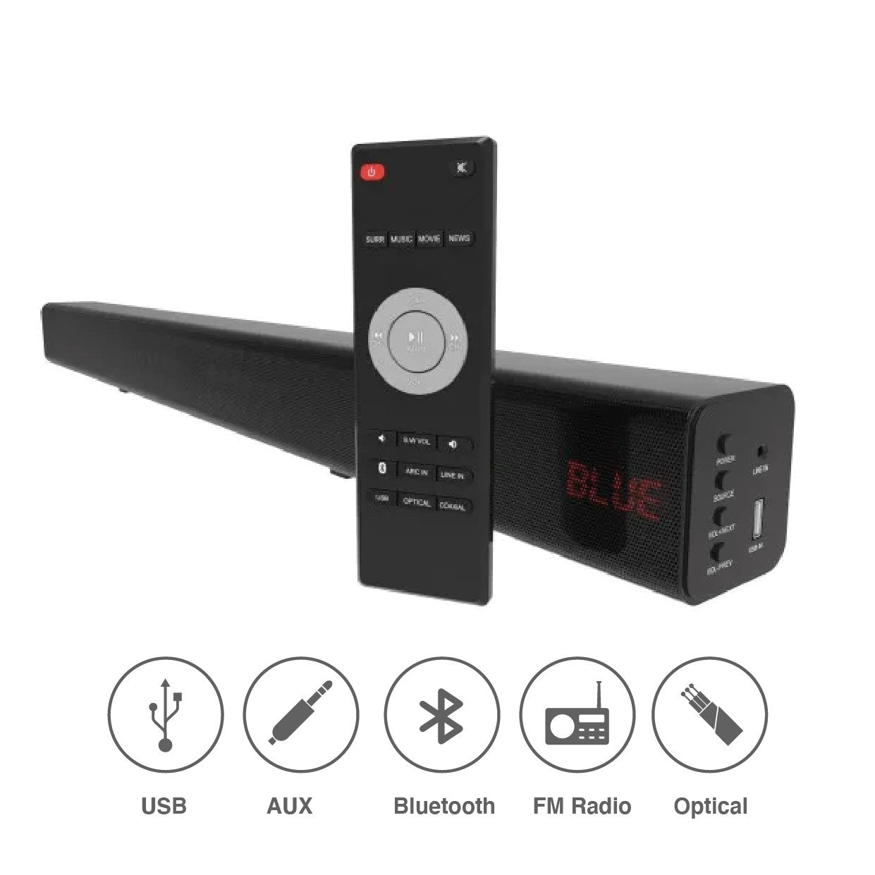 Laser Optical Soundbar with Wireless Sub-woofer 6
