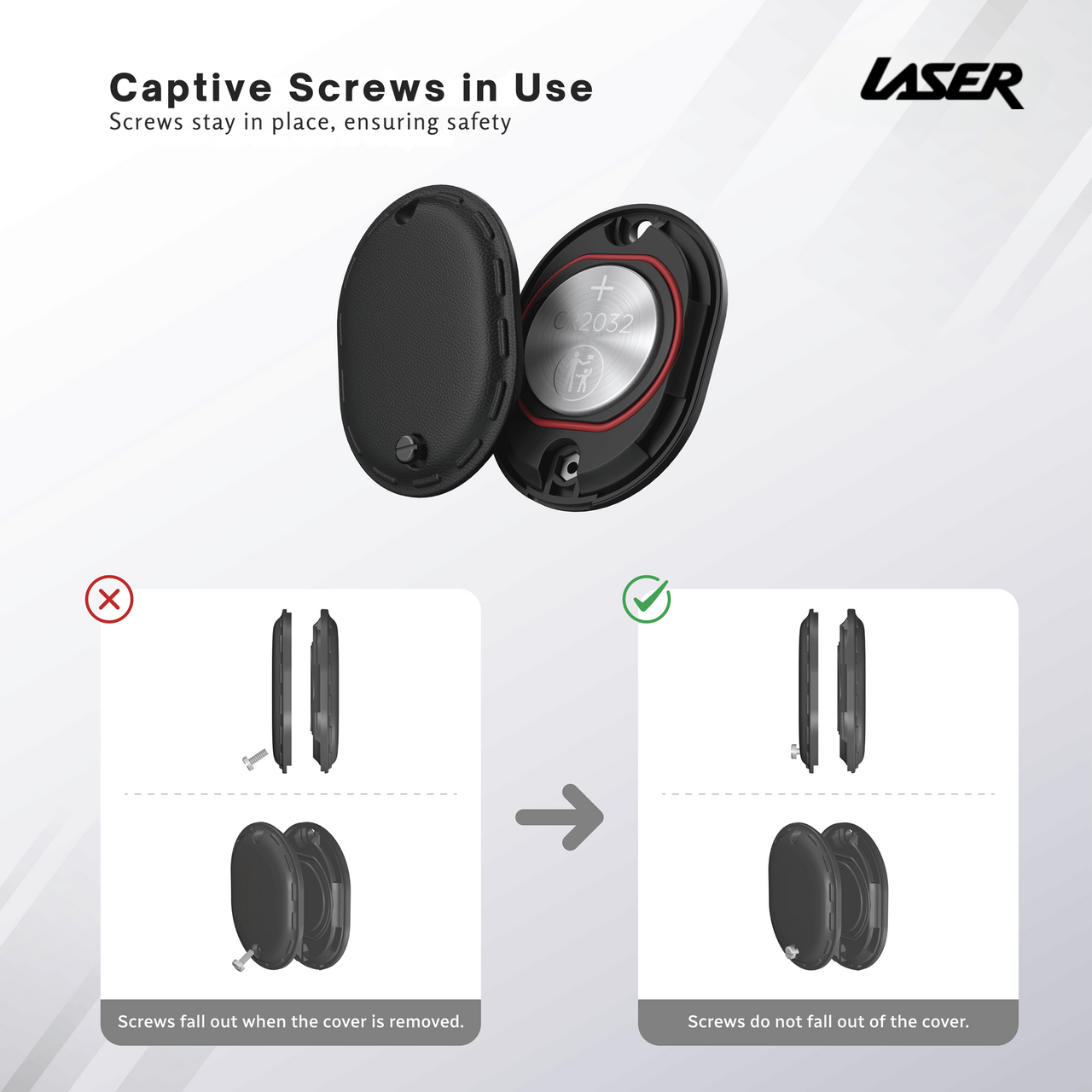 Laser Mini Smart Tag with Apple Find My Tracking Black 6