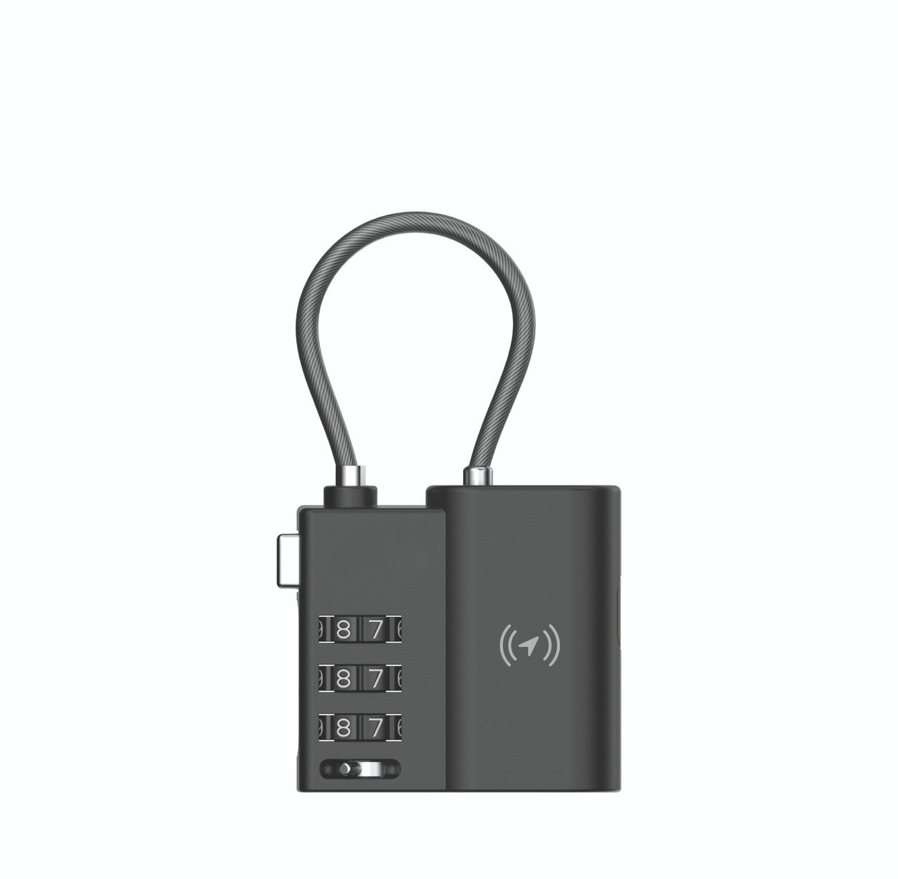Laser TSA Lock Smart Tag with Rechargeable Battery Black 8